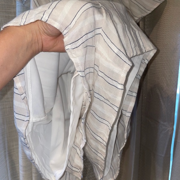 Altar'd State Cream Striped Wrap Romper - Picture 10 of 11